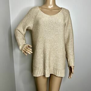 Ralph Lauren Beige Knitted Scoop Neck Sweater